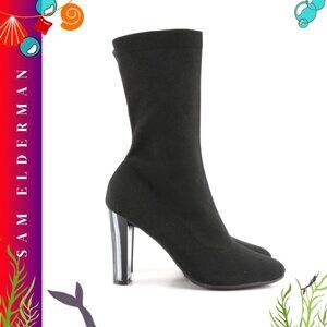 Sam Edelman “Joy” Black Mid-Calf Textile Boots